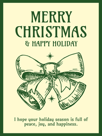 Christmas Wishes with Festive Bells Poster US tervezősablon