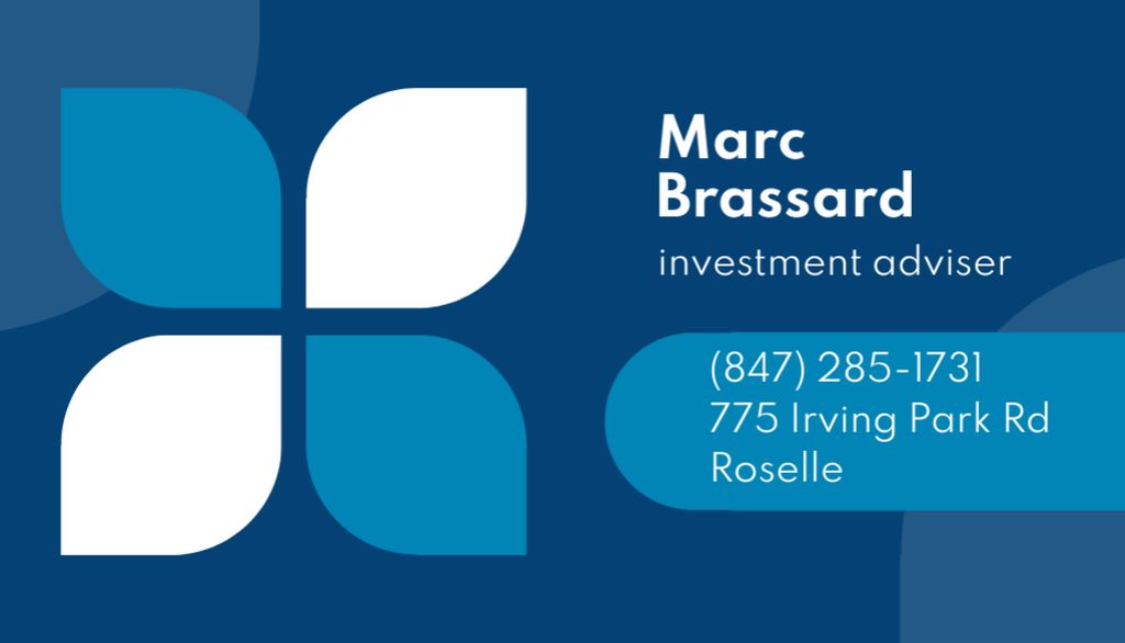 Template di design Investment Adviser Services Offer Business Card US