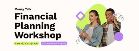 Planning Financial Workshop Facebook cover Design Template