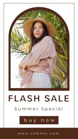 Designvorlage Flash-Sommerschlussverkauf von Damenoutfits für Instagram Story