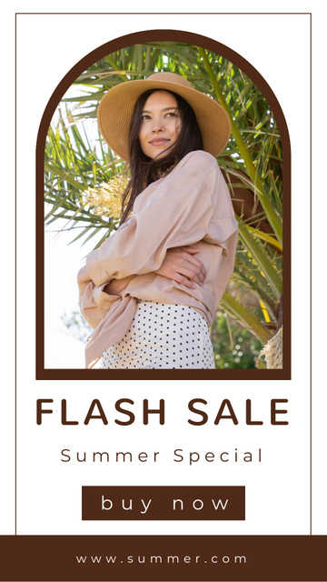 Designvorlage Flash Summer Sale of Women's Outfits für Instagram Story