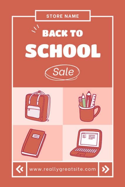 Ontwerpsjabloon van Tumblr van Collage with High Quality School Equipment Sale