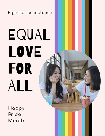 LGBT Equality Awareness Poster 8.5x11in tervezősablon