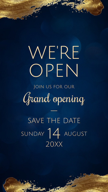 Stunning Grand Opening Event On Sunday Instagram Video Story Design Template