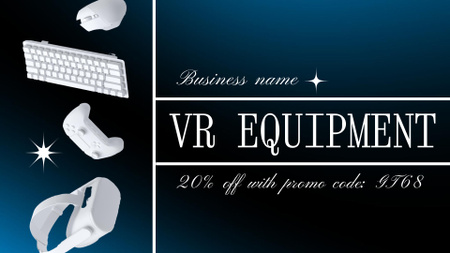 VR Equipment Sale Offer Full HD video Modelo de Design