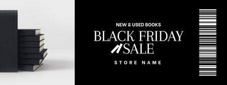 Books Sale Ad on Black Friday Coupon Design Template