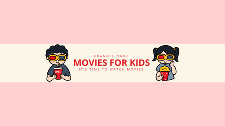 Designvorlage Kids Watch Movies für Youtube
