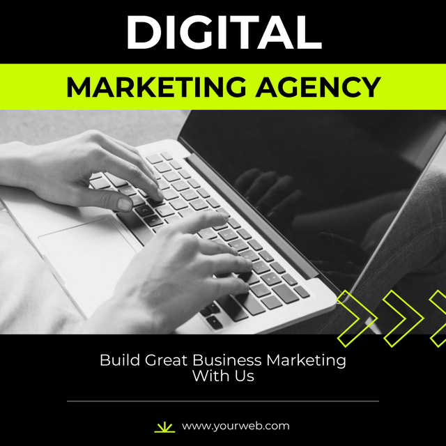Online Services of Digital Marketing Agency Instagram Tasarım Şablonu