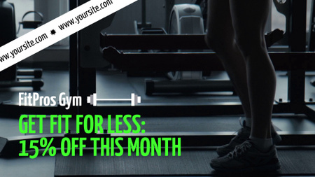 Hard Workouts In Gym With Discount Offer Full HD video Design Template