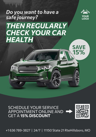 Car Check Offer Poster Design Template