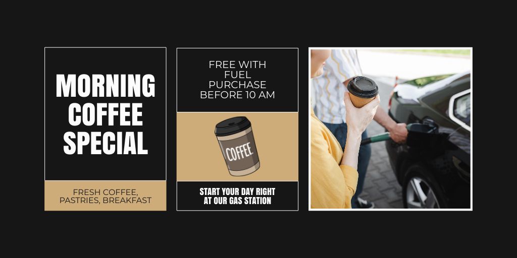 Modèle de visuel Free Morning Coffee when Refilling with Premium Coffee - Twitter