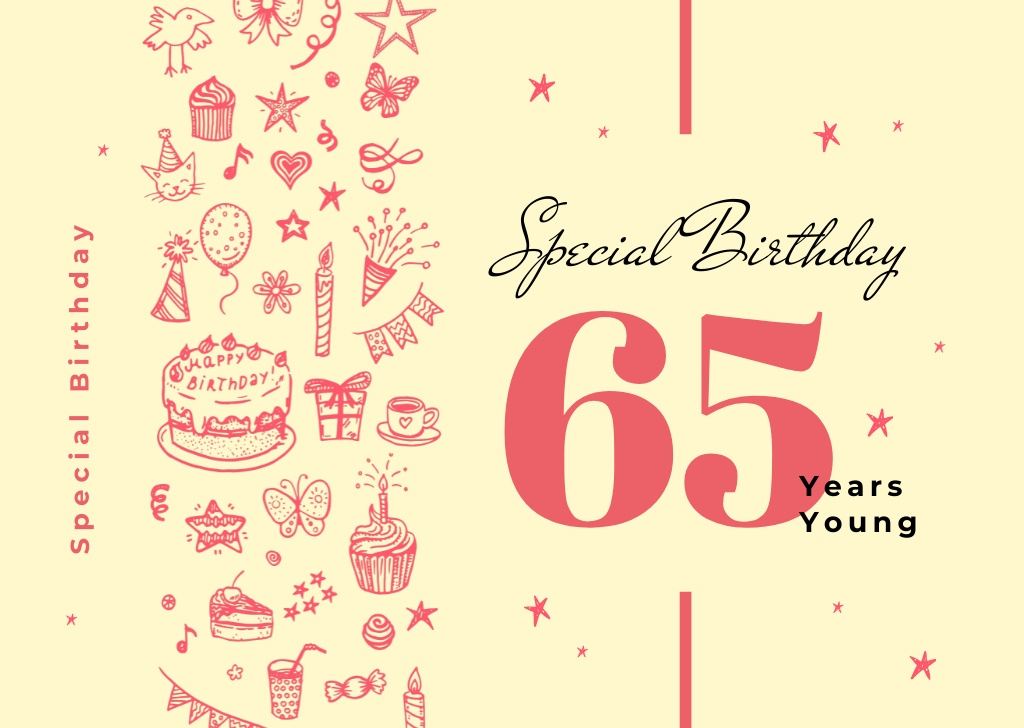 Birthday celebration Announcement Card – шаблон для дизайну