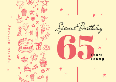 Birthday celebration Announcement Card Design Template