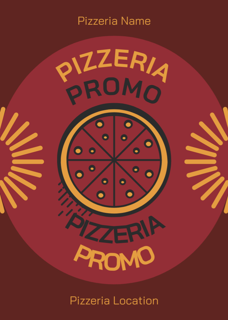 Promo Pizzeria with Pizza Flayer tervezősablon