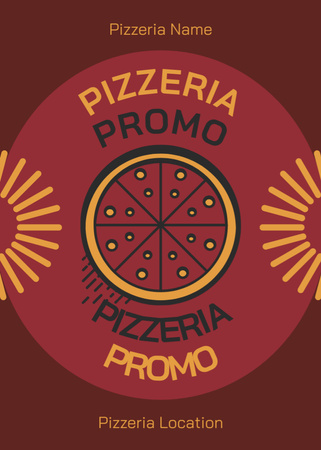 Promo Pizzéria Pizzával Flayer tervezősablon