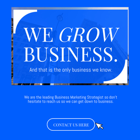 Business Growing Offer on Blue LinkedIn post Tasarım Şablonu