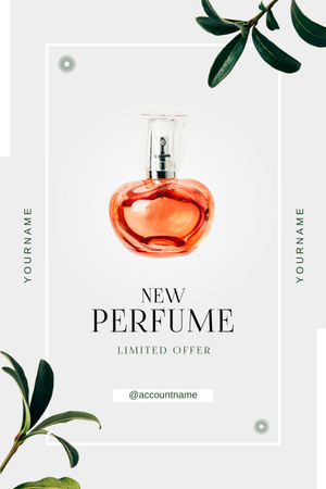 Limitált kiadású parfüm bejelentés Pinterest tervezősablon