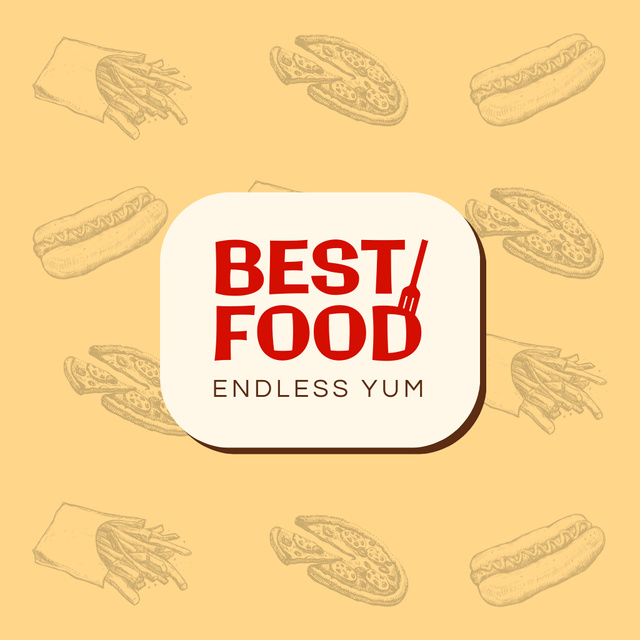 Best Fast Food Meals From Casual Restaurant Animated Logo Design Template