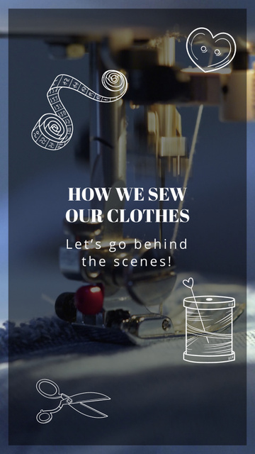Ontwerpsjabloon van TikTok Video van Sewing Clothes Process Showing From Local Tailor