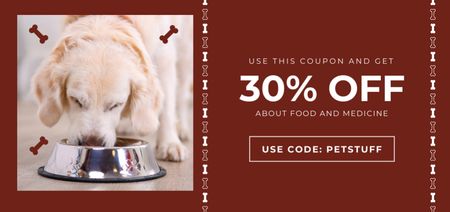 Yummy Pets Food Shop Sale Offer Coupon Din Large Design Template