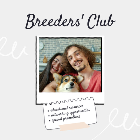 Top-notch Club For Dogs Breeders Promotion Animated Post Design Template