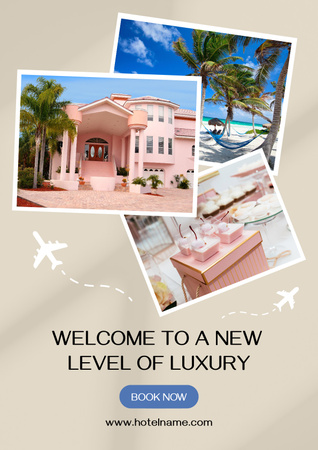 Luxury Hotel Ad Poster Design Template