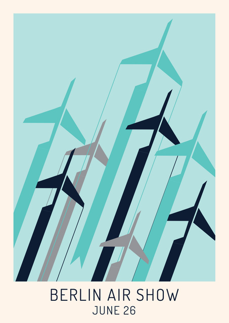 Berlin air show poster Poster – шаблон для дизайна