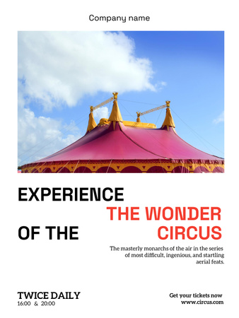 Circus Show Announcement Poster 36x48in Design Template