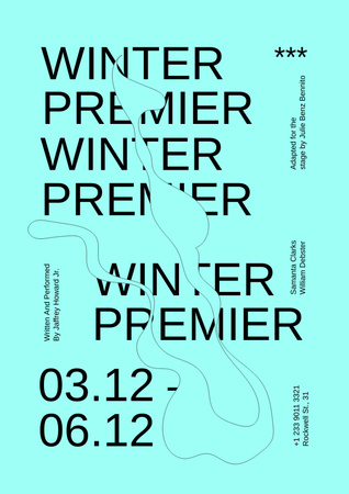 Winter Premiere Event Announcement Poster Design Template