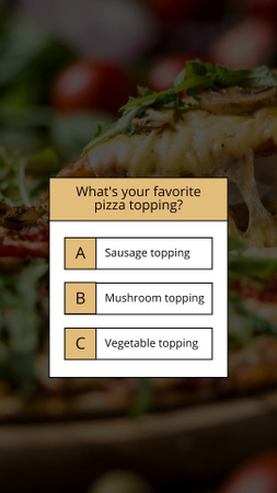Favourite Pizza Topping Survey Instagram Story Design Template