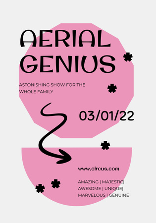 Circus Event Announcement Poster 28x40in – шаблон для дизайну
