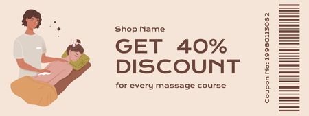 Discount on All Massage Courses Coupon Design Template