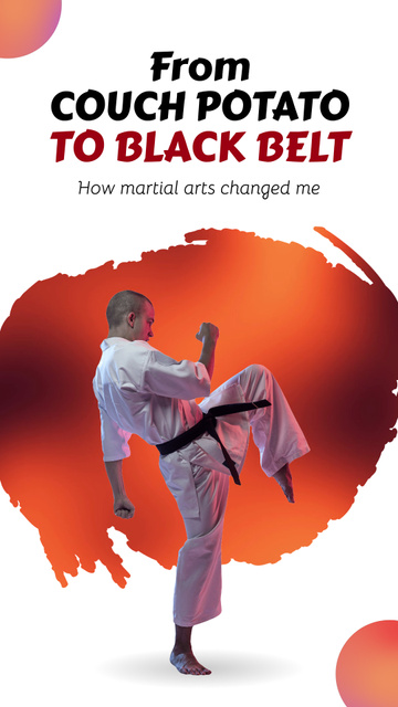 Ontwerpsjabloon van Instagram Video Story van Personal Success Story Of Martial Arts Master