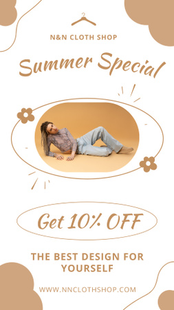 Summer Offer of Fashion Clothes Instagram Story Design Template