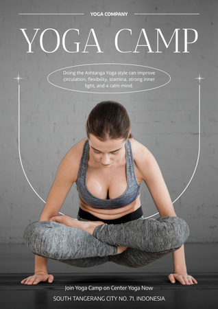 Woman Practicing Yoga Poster Tasarım Şablonu