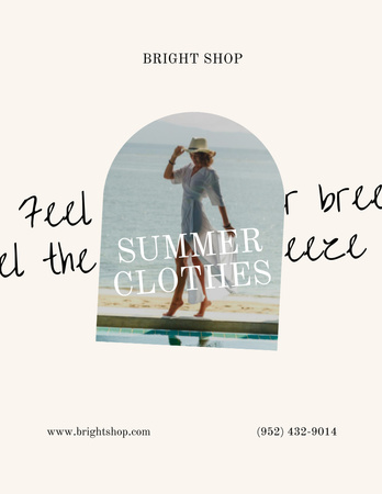 Summer Clothes Sale Offer Poster 8.5x11in Design Template