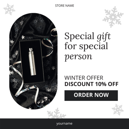 Winter Offer Perfume Discounts Instagram Design Template