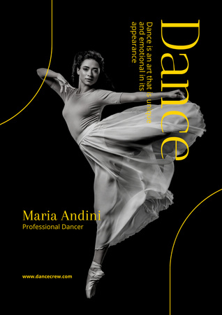 Passionate Professional Dancer Poster – шаблон для дизайна