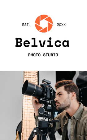 Promoção de estúdio de foto e vídeo Book Cover Modelo de Design