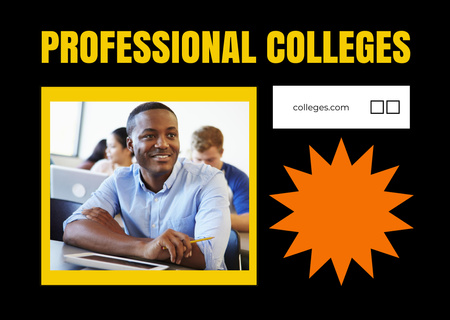 College Apply Announcement Postcard – шаблон для дизайну