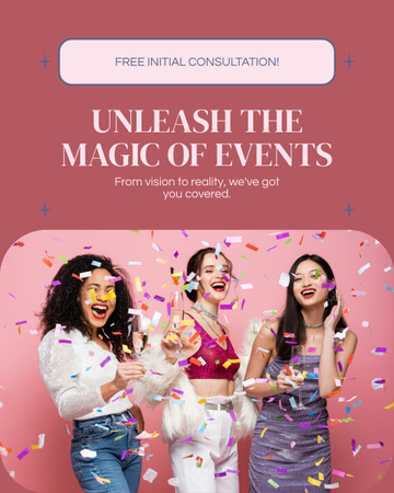 Creating Magical Moments at Parties and Events Instagram Post Vertical Design Template