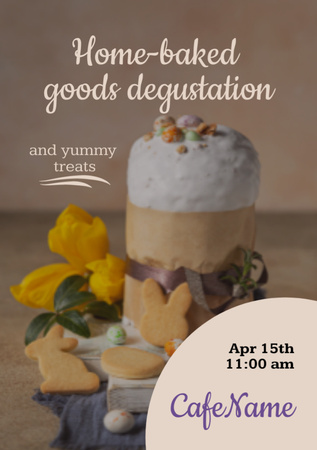 Home-baked Goods for Easter Holiday Flyer A7 Design Template