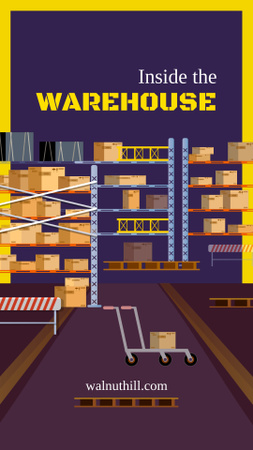 Empty Warehouse Interior Instagram Story Design Template