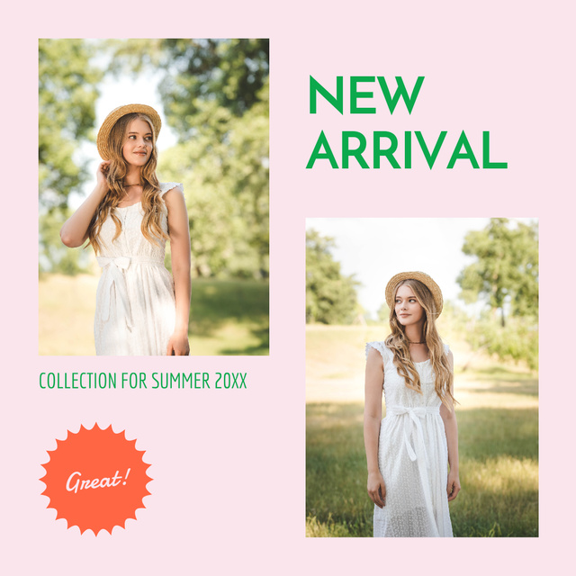 Szablon projektu New Arrival of Summer Collection of Clothes Instagram