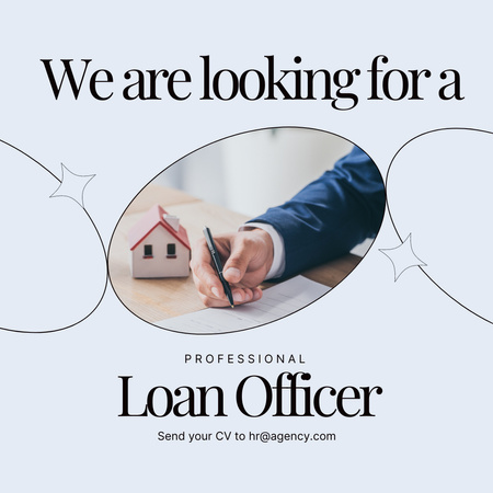 Platilla de diseño Loan Officer Hiring Instagram AD