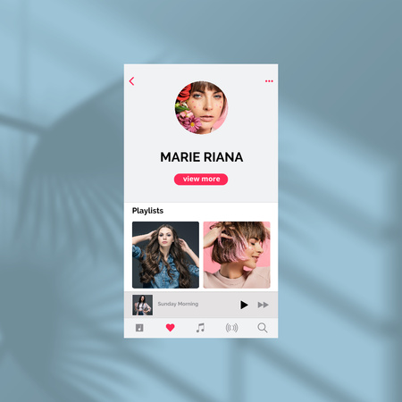 Announcement Of A New Song In A Playlist Instagram Design Template