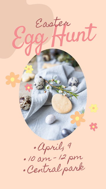 Announce Of Traditional Egg Hunt Instagram Video Story Design Template