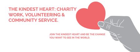 Ontwerpsjabloon van Facebook cover van The Kindest Heart Charity Work