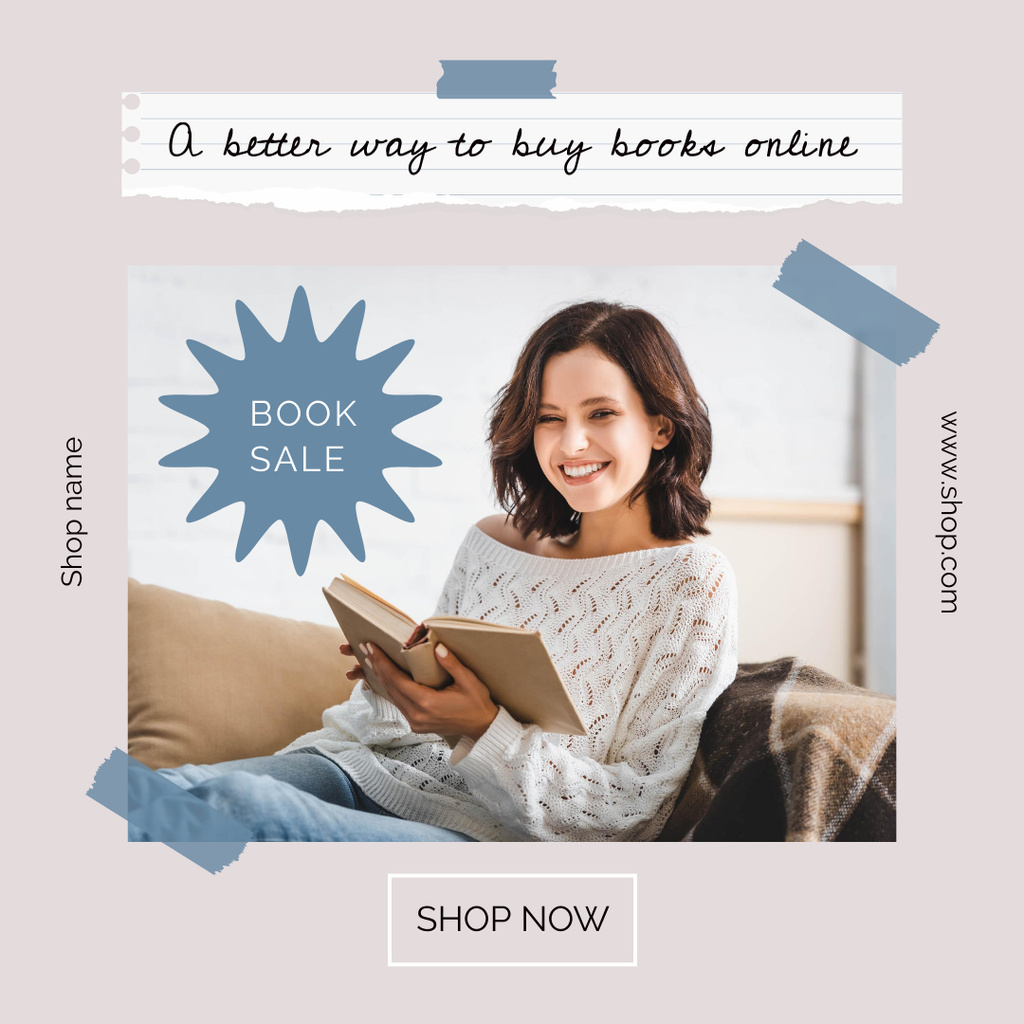 Ontwerpsjabloon van Instagram van Better Way To Buy Books It's Online