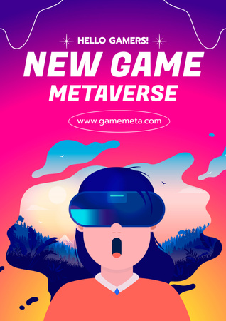 Template di design New Game Poster